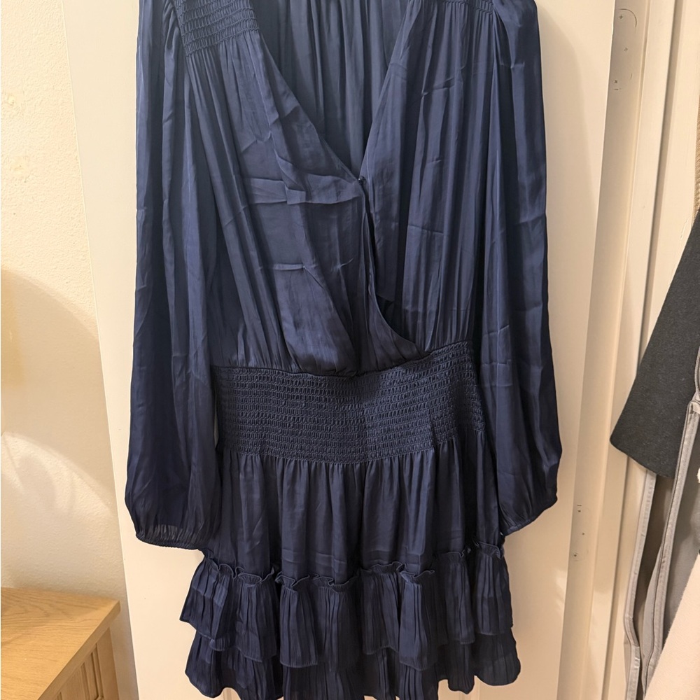 Current air Navy Long-Sleeve Dress